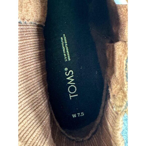 Toms Womens 7.5 brown multicolor Plaid Suede Wedge Ankle Boots - Picture 4 of 16